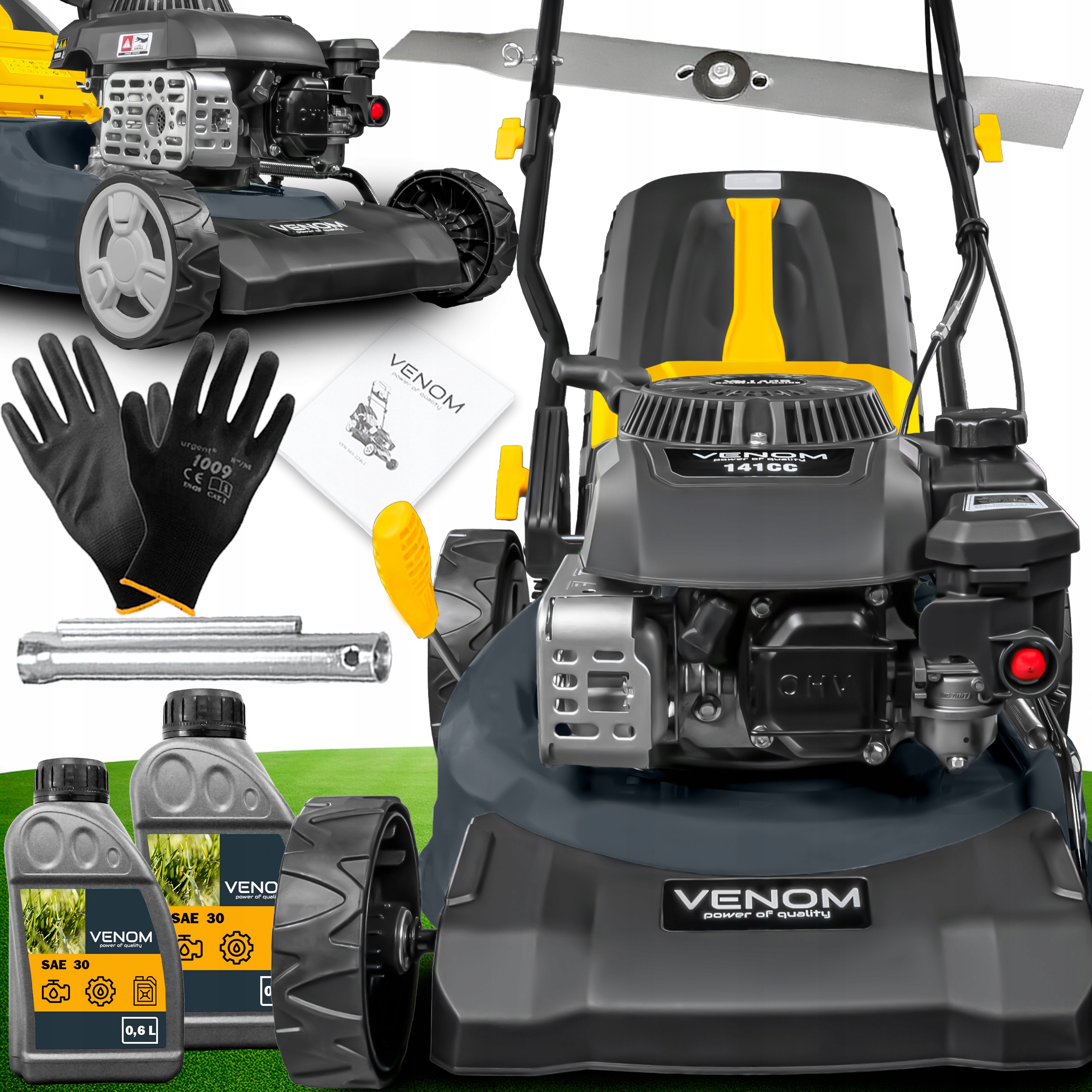 KOSIARKA SPALINOWA DO TRAWY Z NAPĘDEM VENOM 141cc LEKKA ZWROTNA NOWY MODEL