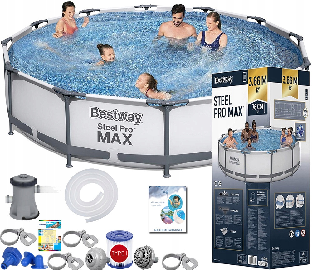 Bestway Basen STELAŻOWY 6,473L 366x76cm 7w1 pompa + filtr 56416