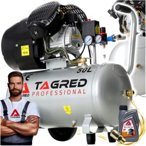 KOMPRESOR SPRĘŻARKA TAGRED 50L V2 SEPARATOR ZESTAW + Olej WYSOKA JAKOŚĆ