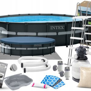 Basen Ogrodowy Stelażowy 549x132 z Pompą Piaskową Intex 26330 MODEL 2026