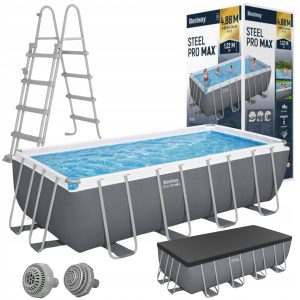Basen stelażowy prostokątny 488x244x122 cm Bestway 56671 bez pompy