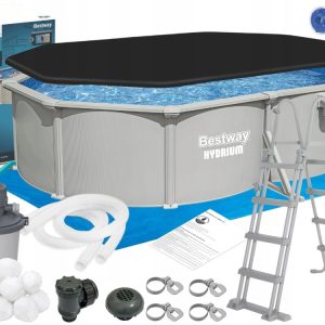 Basen Ogrodowy Całoroczny Kanadyjski Stalowy Panelowy Bestway 56586 500x366