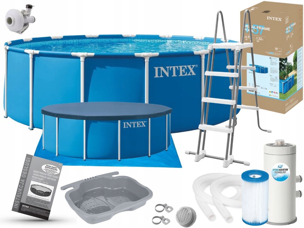 Basen Ogrodowy Stelażowy Okrągły z pompą 457x122 Intex 28242 MODEL 2026