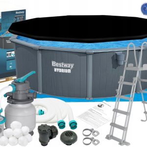 Basen Ogrodowy Całoroczny Kanadyjski Stalowy Panelowy Bestway 561CU 488X132