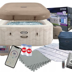 INTEX 28472 SPA 6 osób 196x196x71cm Wi-Fi Pompa Generator chloru Mata