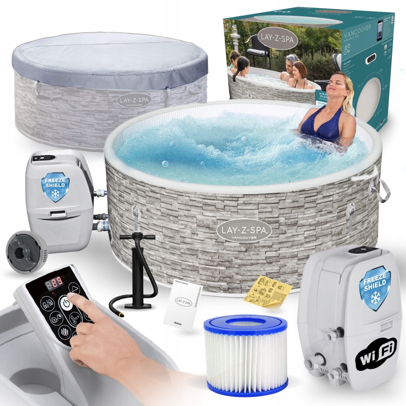 SPA ogrodowe Bestway 60027 Lay-Z Vancouver 4 os. 155cm Wi-Fi 804L