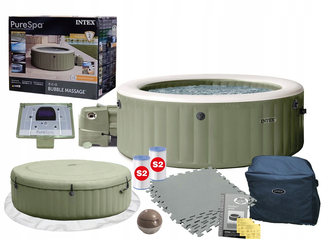 INTEX 28428 Spa ogrodowe 216x71cm Podgrzewacz Hydromasaż 140 dysz Filtry