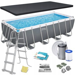 BASEN OGRODOWY STELAŻOWY 488x244x122 PROSTOKĄTNY BESTWAY 11w1