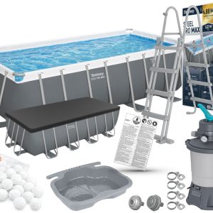 Basen Ogrodowy Stelażowy 488x244x122 z pompą piaskową Bestway 56671 NEW2026
