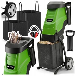 ROZDRABNIACZ DO GAŁĘZI RĘBAK ELEKTRYCZNY SAMOZASYSAJĄCY NOŻOWY 2x45L 3600W